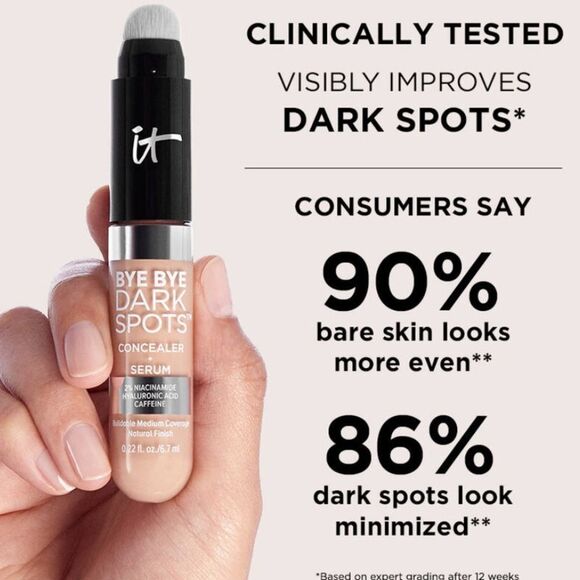 🌷IT Cosmetics Bye Bye Dark Spots Concealer + Serum FullSz Tan Cool 40 - Picture 9 of 14